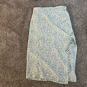 cute draw string ruched split thigh skirt